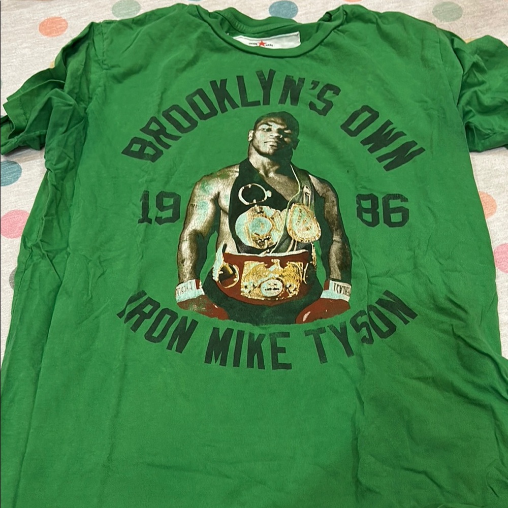 Green Mike Tyson Graphic T-Shirt